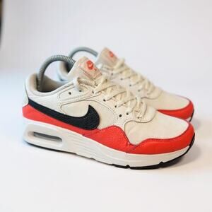 Nike Air Max SC White Red Womens Size 8 Athletic Running Shoes Sneakers